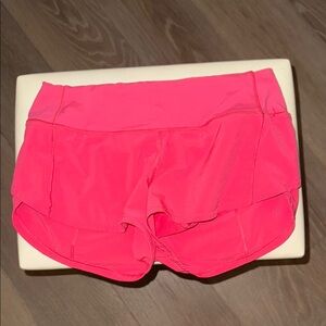 WORN lululemon speed up shorts hot pink size 2; 2.5